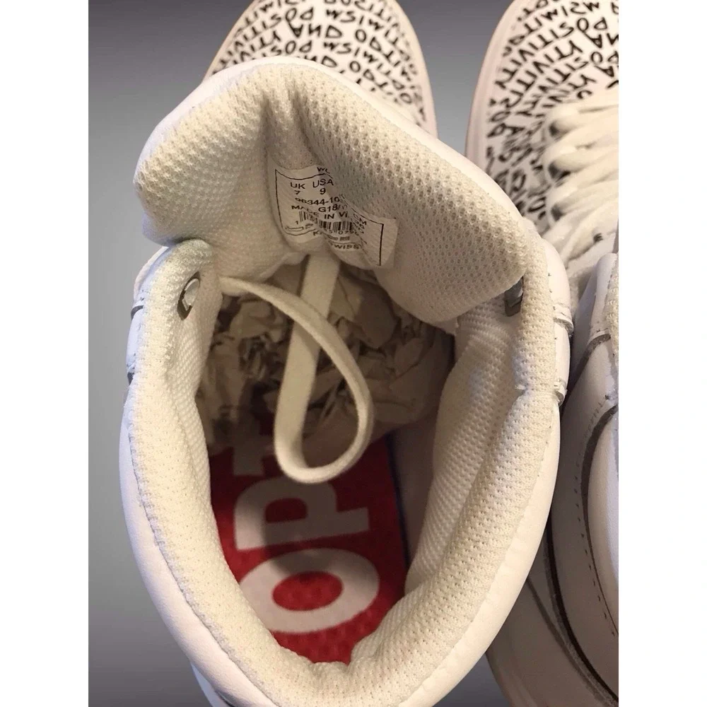 Women's K Swiss x Gary Vee 004 Mid White Black Positivity & Optimism Size‎ 9